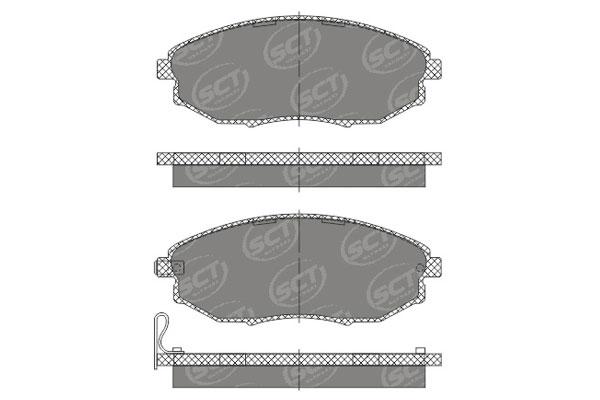 SCT SP 669 Тормозные колодки (комплект 4 шт.) SP669