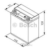 BOSCH 0092M60060 МОТО АКБ M6 006 12V 6Ah 50A AGM   114x71x131  /-+/            (Длина x Ширина x Высота)