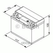 BOSCH 0092M60090 МОТО АКБ M6 009 12V 5Ah 110A     113x70x105  /-+/  (Длина x Ширина x Высота)