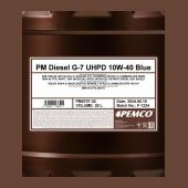 PEMCO DIESEL G-7 BLUE UHPD 10W40 20 л. Синтетическое моторное масло 10W-40