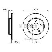 BOSCH 0986479178 Диск торм.зад. MAZDA 3 (BK) 03-14