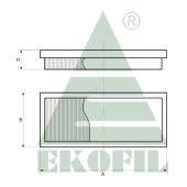 EKO-04.74 EKOFIL Фильтр воздуха салона EKO0474