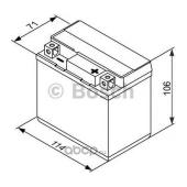 BOSCH 0092M60040 МОТО АКБ M6 004 12V 4Ah 30A         114x71x106  /-+/            (Длина x Ширина x Высота)