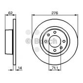 0986478981 BOSCH ТОРМОЗНОЙ ДИСК ЗАДНИЙ