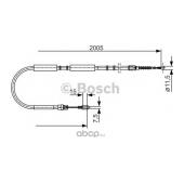 BOSCH 1987477923 Трос привода стояночной тормозной системы AUDI A4 -08 2005мм