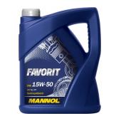 7510 MANNOL FAVORIT 15W50 4 л. Полусинтетическое моторное масло 15W-50