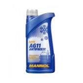 4111 MANNOL ANTIFREEZE LONGTERM AG11 1 л. Концентрат антифриз синий