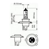 SCT 202792 (H4 Basic 12V 60/55W P43t) Галогенная лампа