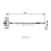 BOSCH 1987477913 Трос ручного тормоза NISSAN ALMERA (N16) 00-/TINO 00- передний 221мм