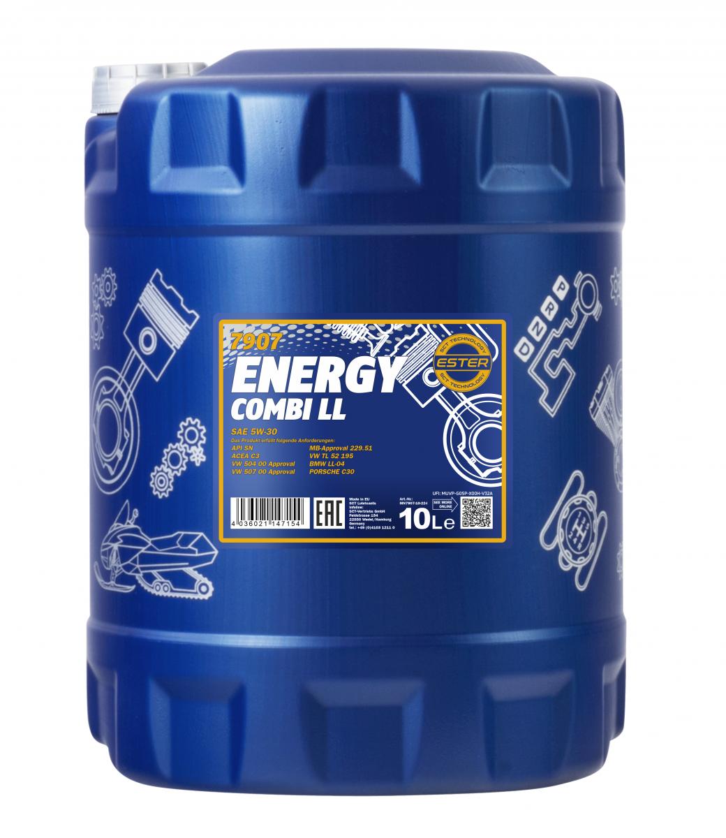 7907 MANNOL ENERGY COMBI LL 5W30 10 л. Синтетическое моторное масло 5W-30