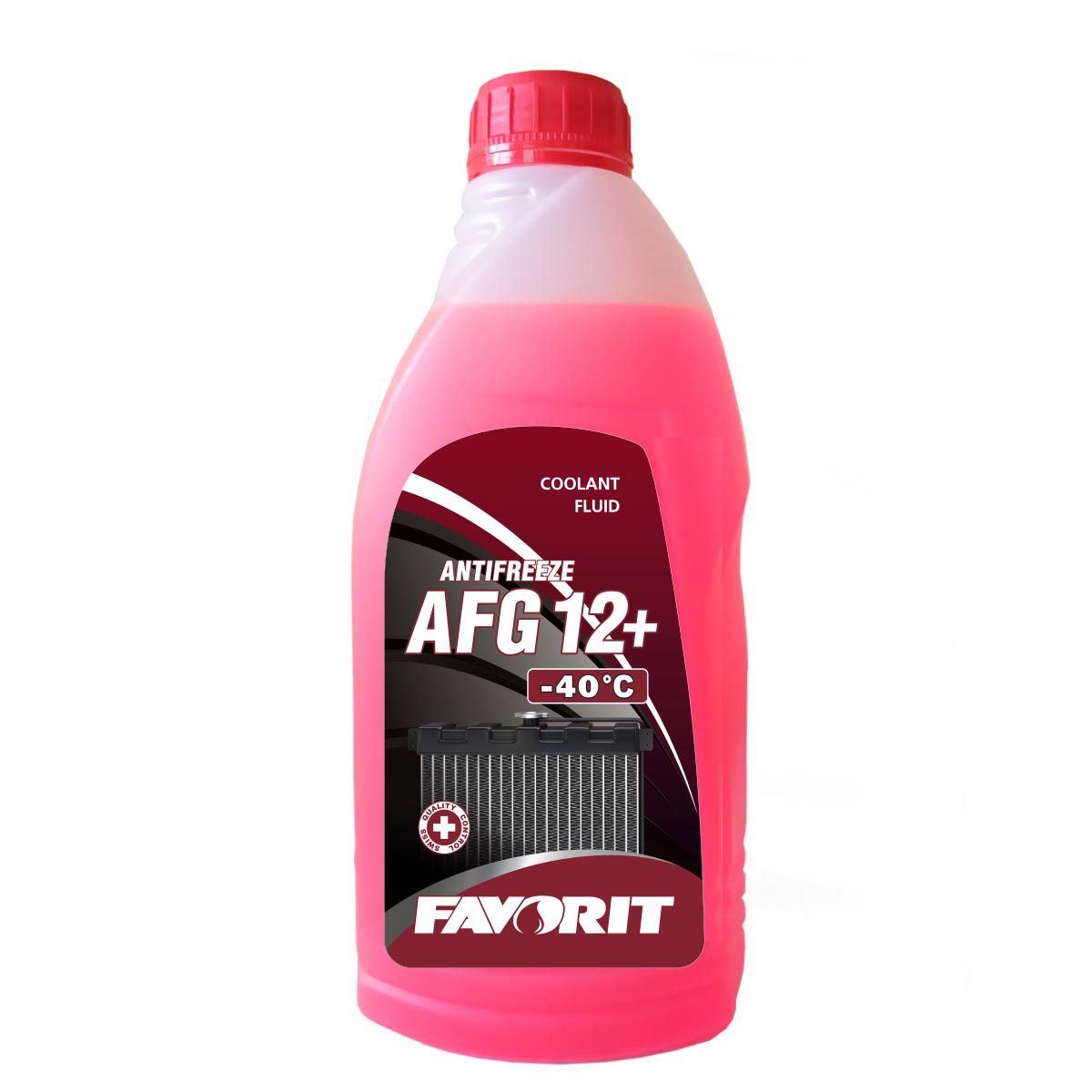 FAVORIT ANTIFREEZE AFG12+ -40° 1 л. Готовый раствор охлаждающей жидкости антифриз красный