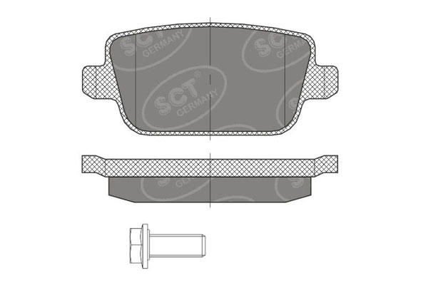 SCT SP 476 Тормозные колодки (комплект 4 шт.) SP476