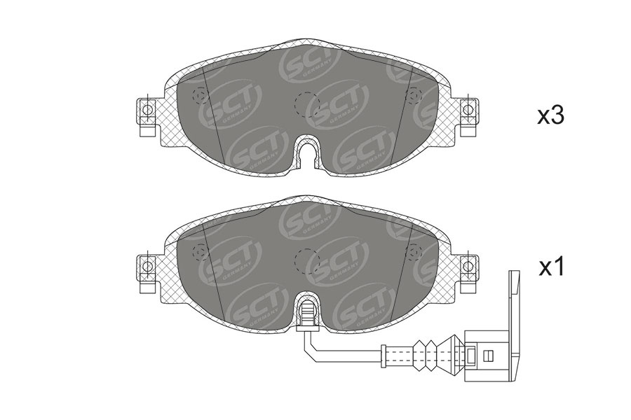 SCT SP 715 Тормозные колодки (комплект 4 шт.) SP715