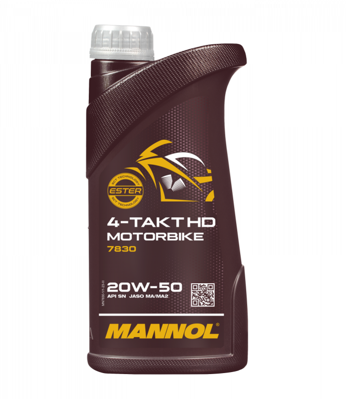 7830 MANNOL 4-TAKT MOTORBIKE HD 20W50 1 л. Синтетическое моторное масло для 4Т двигателей 20W-50