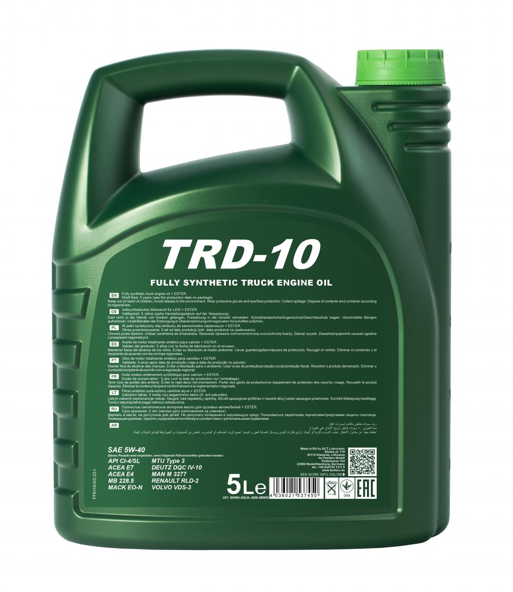 6110 FANFARO TRD-10 UHPD 5W40 5 л. Синтетическое моторное масло 5W-40