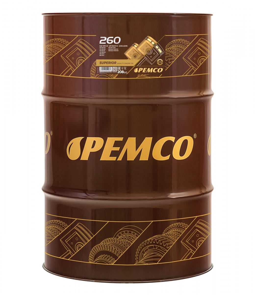 PEMCO 260 10W40 208 л. Полусинтетическое моторное масло 10W-40