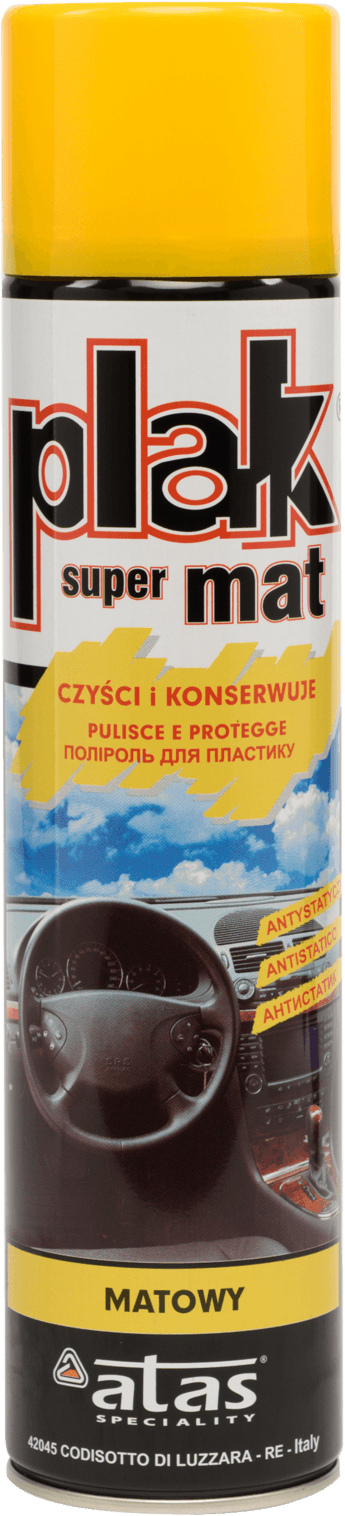 PLAK Полироль-реставратор пластика SUPER MAT Папайя (аэрозоль) 600 мл.