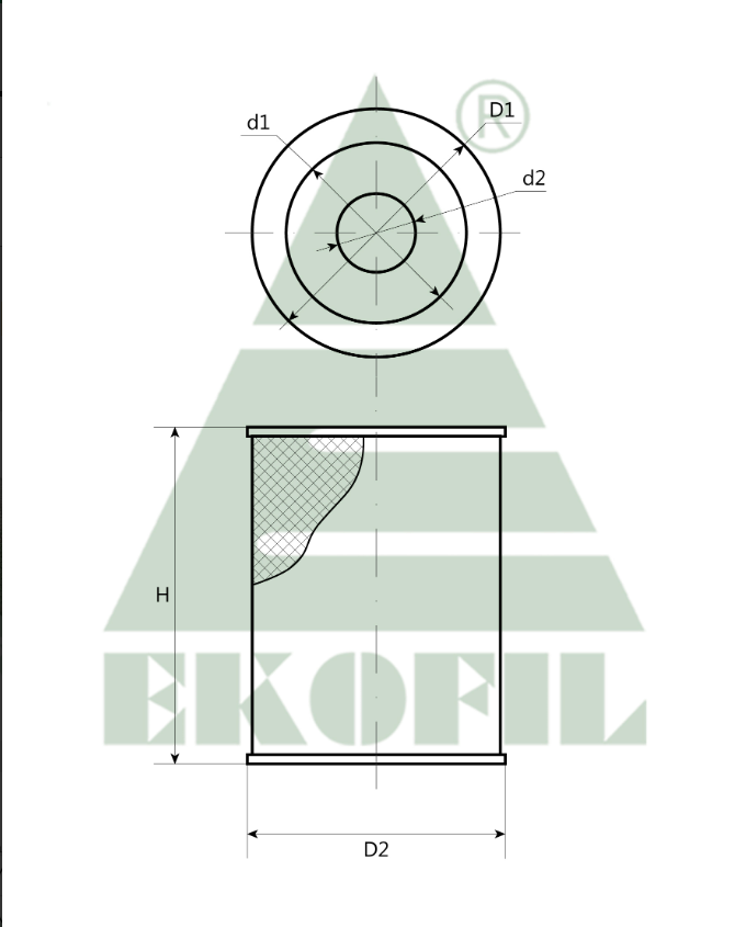 EKO-01.511/2 EKOFIL Воздушный фильтр (эл-нт безопасности) EKO015112
