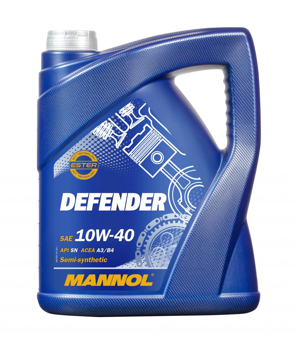 7507 MANNOL DEFENDER 10W40 5 л. Полусинтетическое моторное масло 10W-40