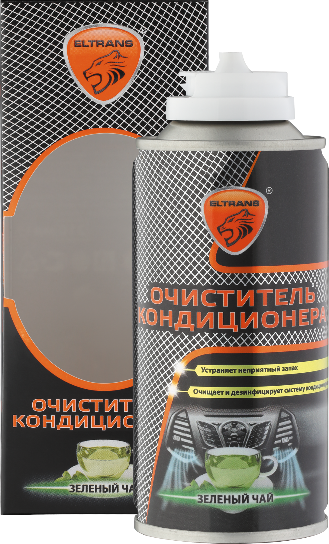 ELTRANS Очиститель кондиционера "Зелёный чай" 210 мл.(аэрозоль)