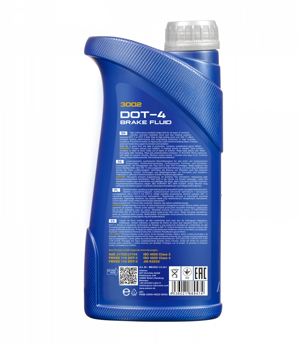 3002 MANNOL DOT-4 450 мл. Тормозная жидкость