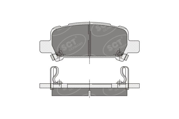 SCT SP 341 Тормозные колодки (комплект 4 шт.) SP341
