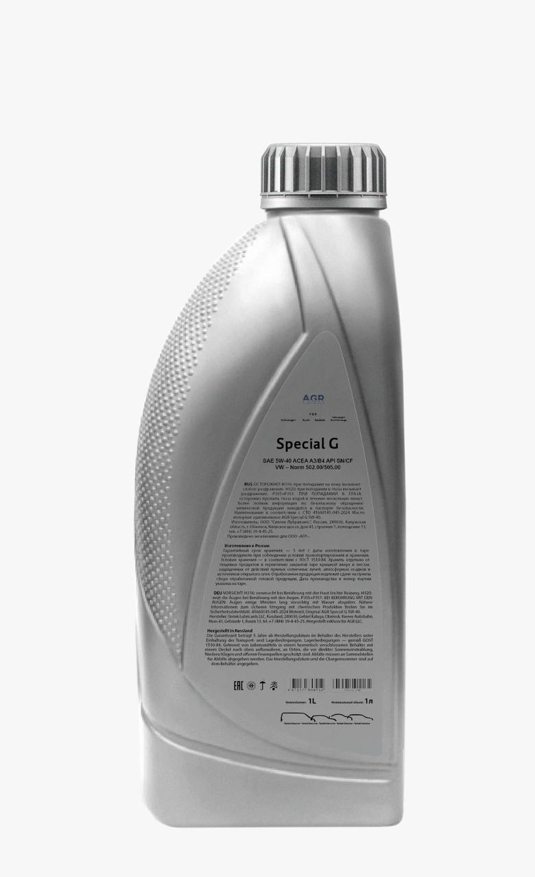 AGR SPECIAL G 5W40 1 л. Cинтетическое моторное масло 5W-40