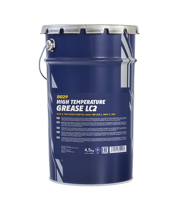8029 MANNOL LC-2 HIGH TEMPERATURE GREASE 4,5 кг. Термостойкая пластичная смазка (синяя)