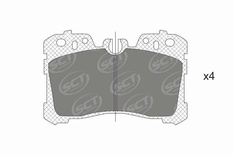 SCT SP 721 Тормозные колодки (комплект 4 шт.) SP721