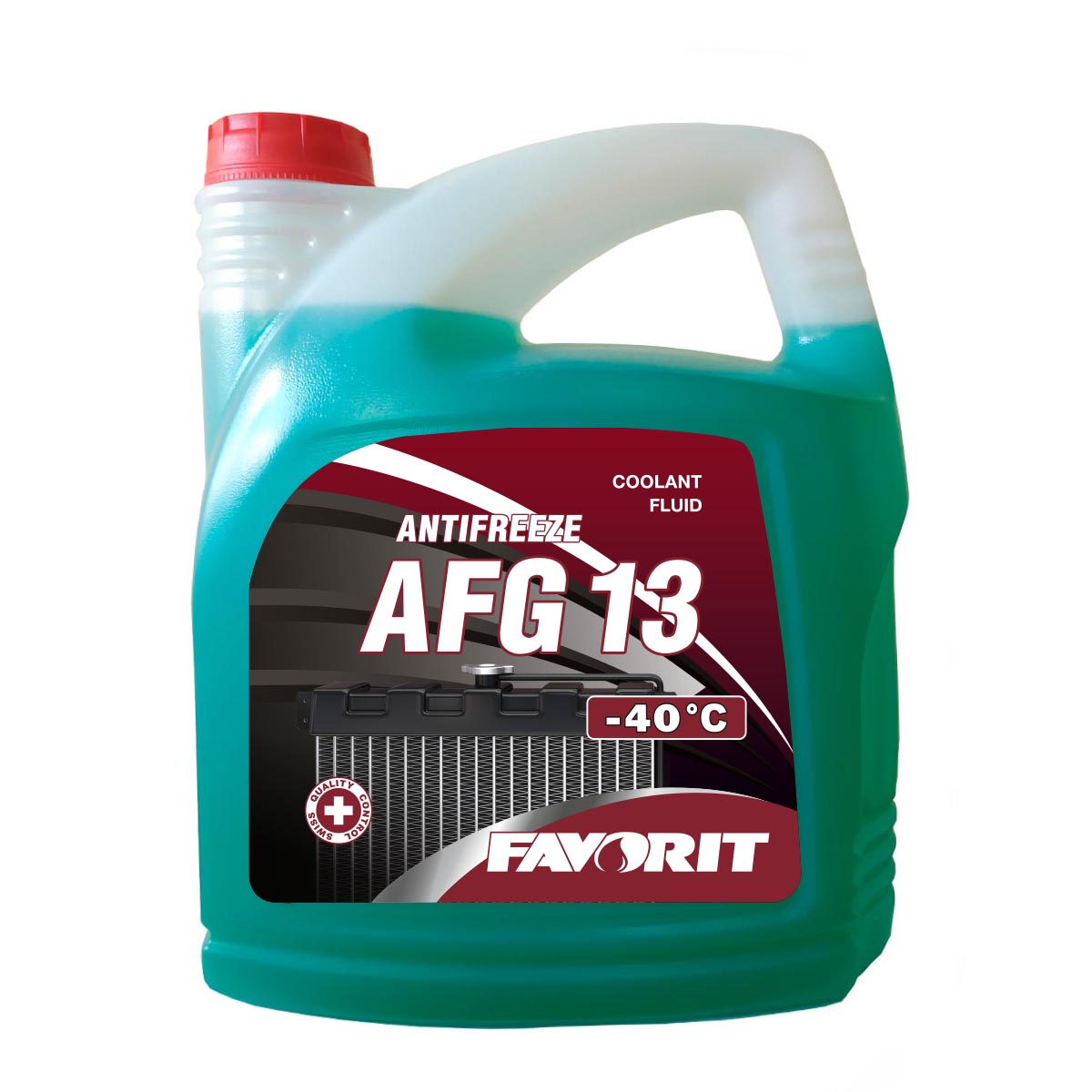 FAVORIT ANTIFREEZE AFG13 -40° 4 л. Готовый раствор охлаждающей жидкости антифриз зеленый