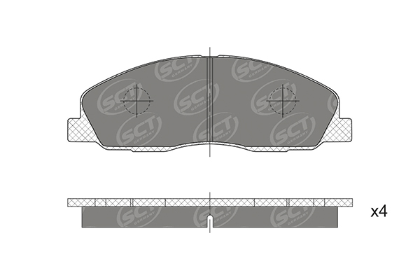 SCT SP 752 Тормозные колодки (комплект 4 шт.) SP752