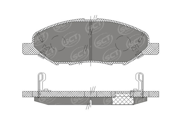 SCT SP 661 Тормозные колодки (комплект 4 шт.) SP661