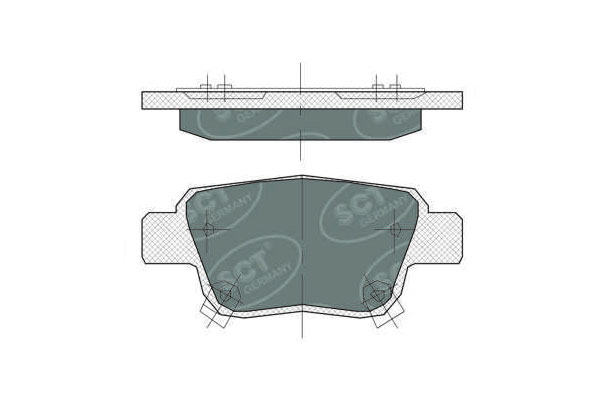 SCT SP 369 Тормозные колодки (комплект 4 шт.) SP369