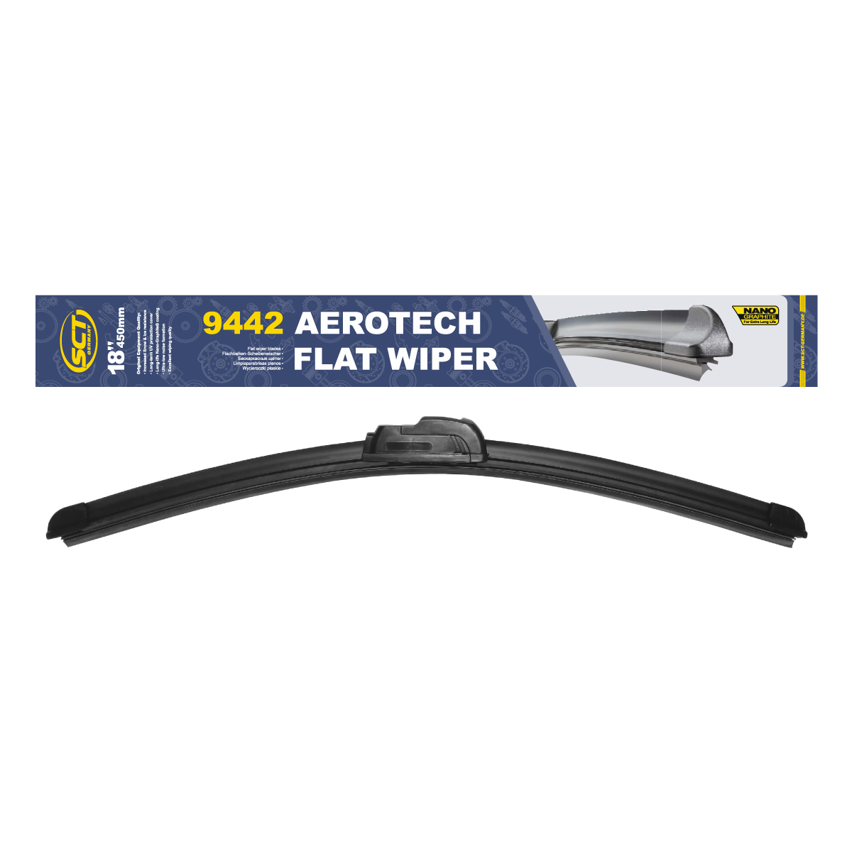 9442 SCT AEROTECH WIPER BLADE 18" 450 mm. Щетка стеклоочистителя