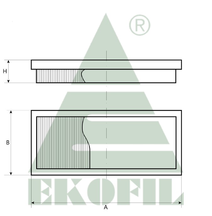 EKO-04.169 EKOFIL Фильтр воздуха салона EKO04169