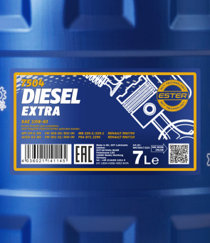 7504 MANNOL DIESEL EXTRA 10W40 7 л. Полусинтетическое моторное масло 10W-40