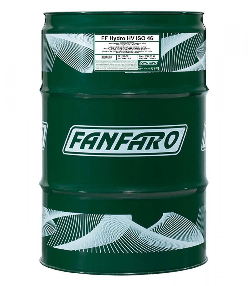 2202 FANFARO HYDRO HV ISO 46 208 л. Минеральное гидравлическое масло
