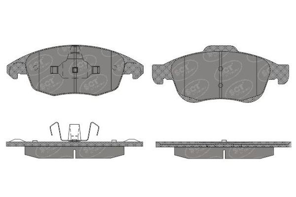 SCT SP 497 Тормозные колодки (комплект 4 шт.) SP497