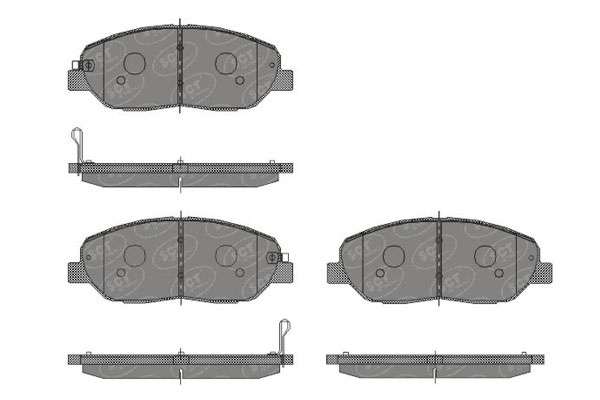 SCT SP 448 Тормозные колодки (комплект 4 шт.) SP448