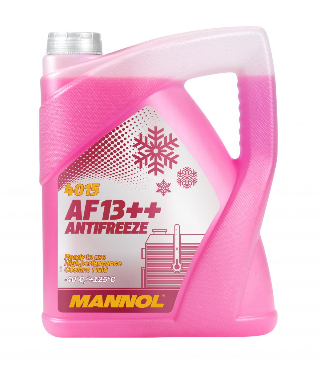 4015 MANNOL ANTIFREEZE AF13++ 5 л. Готовый раствор охлаждающей жидкости антифриз красный 