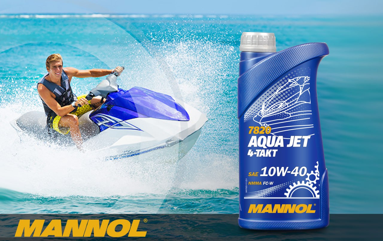 7820 MANNOL 4-TAKT AQUA JET 10W40 1 л. Синтетическое моторное масло 10W-40