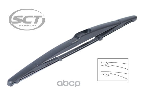 9486 SCT REAR WIPER 16" 400 мм. Щетка стеклоочистителя