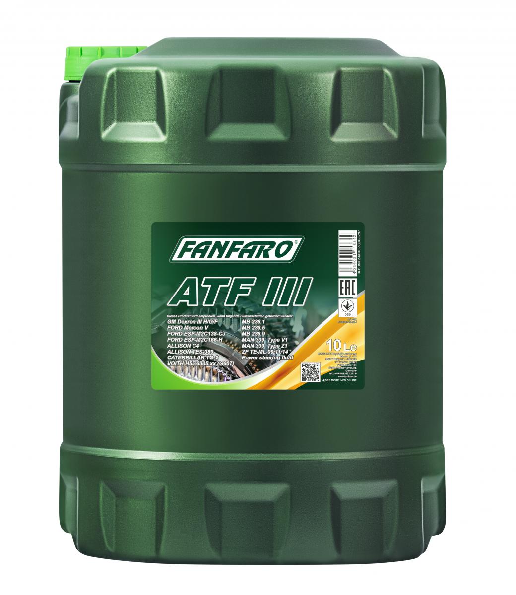 8603 FANFARO ATF III D 10 л. Синтетическое трансмиссионное масло