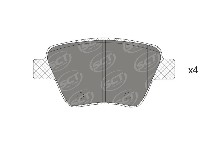 SCT SP 714 Тормозные колодки (комплект 4 шт.) SP714