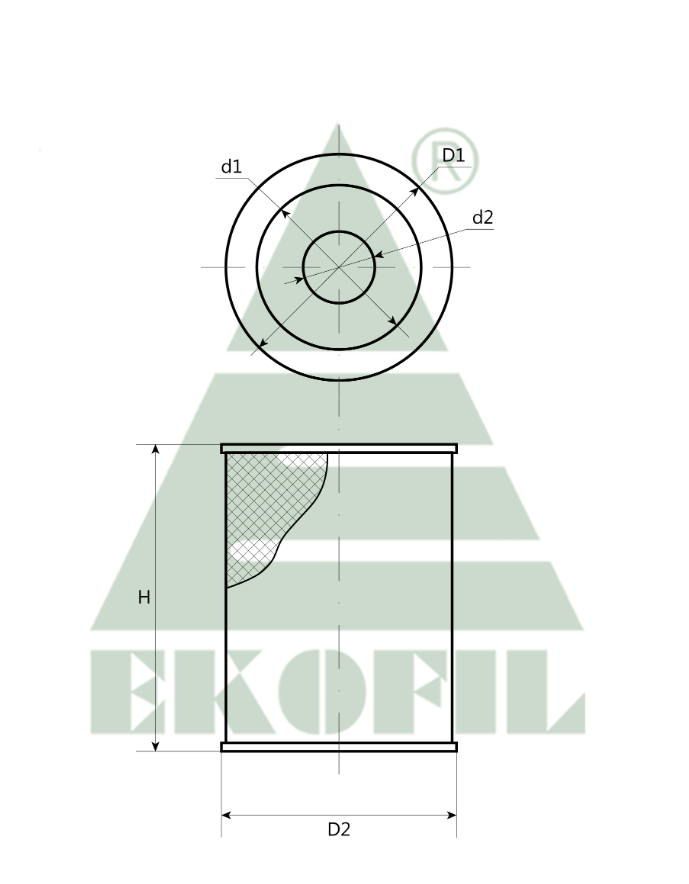 EKO-01.159 EKOFIL Воздушный фильтр EKO01159