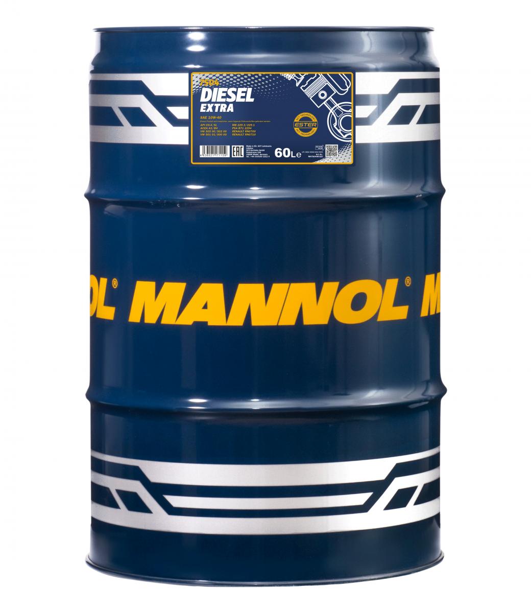 7504 MANNOL DIESEL EXTRA 10W40 60 л. Полусинтетическое моторное масло 10W-40
