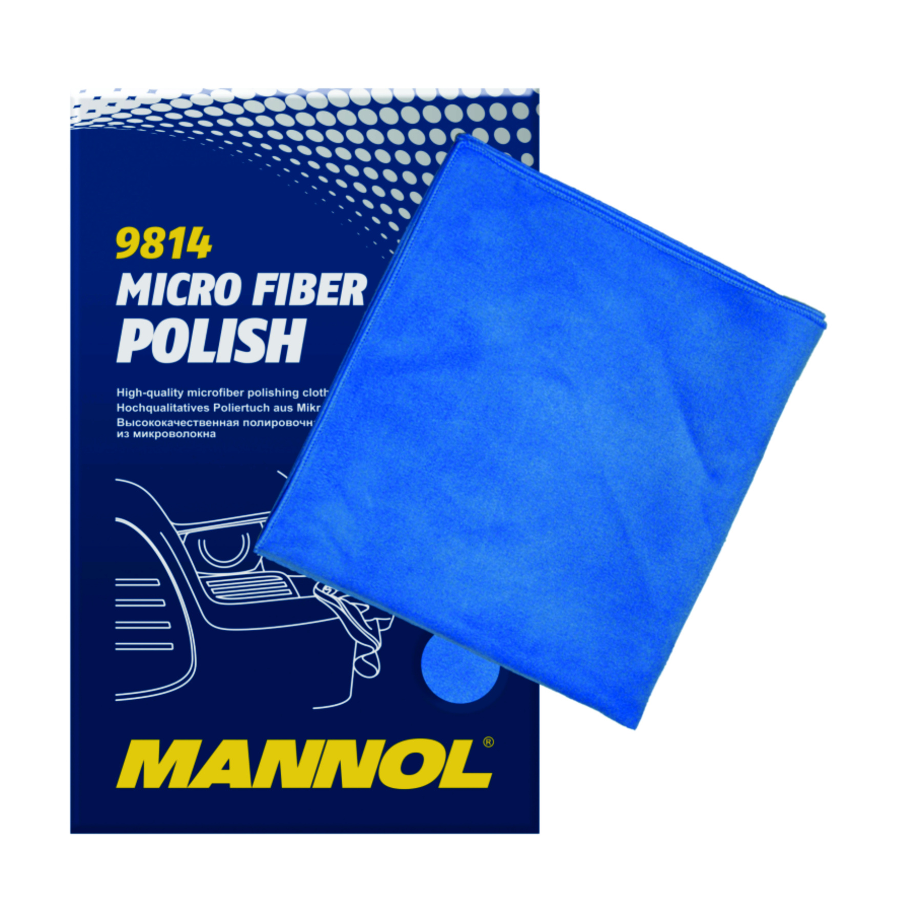 9814 MANNOL MICRO FIBER POLISH. Микрофазерная полировочная салфетка