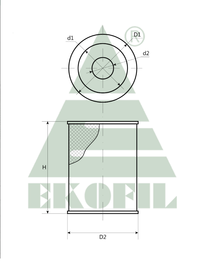 EKO-02.196 EKOFIL Масляный фильтр гидросистемы EKO02196