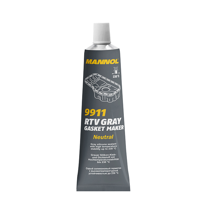 9911 MANNOL RTV GASKET MAKER GRAY NEUTRAL 85 гр. Серый нейтральный силиконовый герметик (от -40 С до