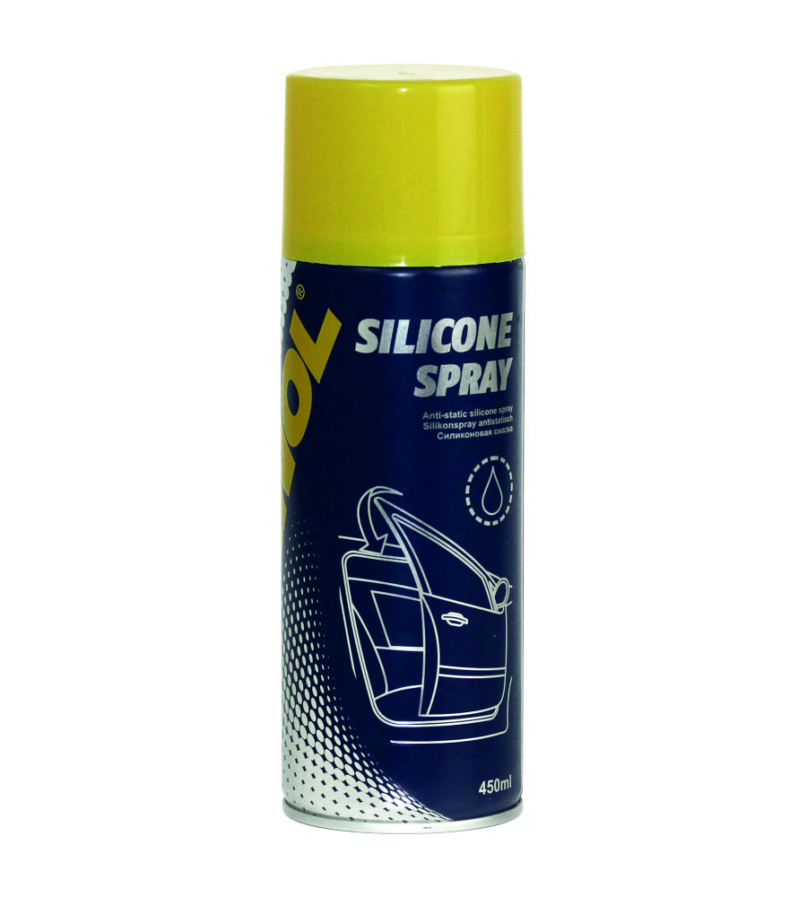 9963 MANNOL SILICON SPRAY 450 мл. Силиконовая водоотталкивающая смазка